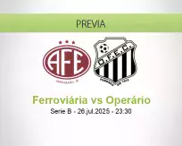 Pronóstico Ferroviária Operário (26 julio 2025)