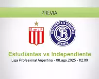 Pronóstico Estudiantes Independiente (08 agosto 2025)