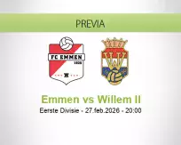 Pronóstico Emmen Willem II (27 febrero 2026)