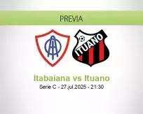 Pronóstico Itabaiana Ituano (27 julio 2025)