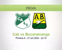 Pronóstico Cali Bucaramanga (27 octubre 2024)