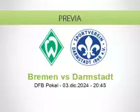 Pronóstico Bremen Darmstadt (03 diciembre 2024)