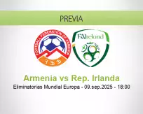Pronóstico Armenia Rep. Irlanda (09 septiembre 2025)