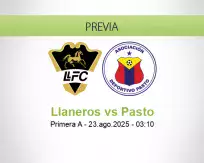 Pronóstico Llaneros Pasto (22 agosto 2025)