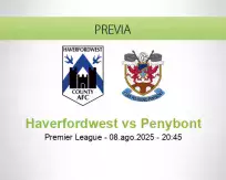 Pronóstico Haverfordwest Penybont (08 agosto 2025)