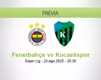 Pronóstico Fenerbahçe Kocaelispor (23 agosto 2025)