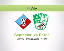 Pronóstico Septemvri Beroe (09 agosto 2025)
