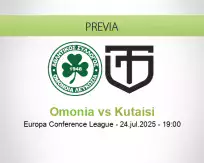 Pronóstico Omonia Kutaisi (24 julio 2025)