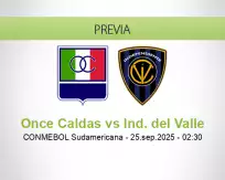 Pronóstico Once Caldas Ind. del Valle (24 septiembre 2025)