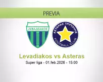 Pronóstico Levadiakos Asteras (01 febrero 2026)