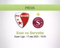 Pronóstico Sion Servette (17 septiembre 2025)