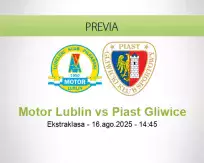 Pronóstico Motor Lublin Piast Gliwice (16 agosto 2025)