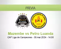 Pronóstico Mazembe Petro Luanda (30 marzo 2024)