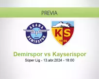 Pronóstico Demirspor Kayserispor (13 abril 2024)