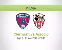 Pronóstico Clermont Ajaccio (31 enero 2025)