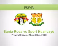Pronóstico Santa Rosa Sport Huancayo (20 abril 2024)