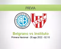 Pronóstico Belgrano Instituto (19 agosto 2022)