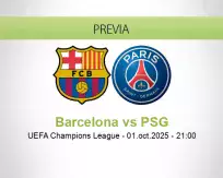 Pronóstico Barcelona PSG (01 octubre 2025)