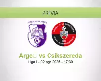 Pronóstico Argeș Csikszereda (02 agosto 2025)