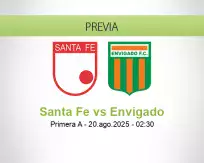 Pronóstico Santa Fe Envigado (19 agosto 2025)