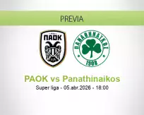 Pronóstico PAOK Panathinaikos (05 abril 2026)