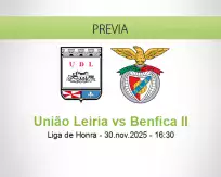 Pronóstico União Leiria Benfica II (30 noviembre 2025)