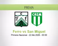 Pronóstico Ferro San Miguel (21 febrero 2026)