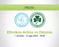 Pronóstico Ethnikos Achna Omonia (31 agosto 2025)