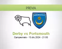 Pronóstico Derby Portsmouth (13 diciembre 2024)