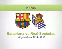 Pronóstico Barcelona Real Sociedad (02 marzo 2025)