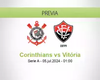 Pronóstico Corinthians Vitória (04 julio 2024)