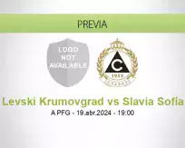 Pronóstico Levski Krumovgrad Slavia Sofía (19 abril 2024)