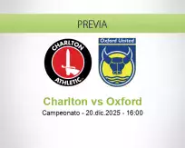 Pronóstico Charlton Oxford (20 diciembre 2025)