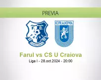 Pronóstico Farul CS U Craiova (28 octubre 2024)