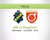 Pronóstico AIK Degerfors (13 julio 2025)