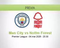 Man City vs Nottm Forest