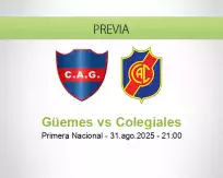 Pronóstico Güemes Colegiales (31 agosto 2025)