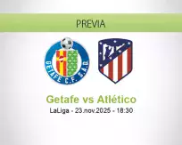 Pronóstico Getafe Atlético (23 noviembre 2025)
