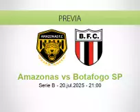 Pronóstico Amazonas Botafogo SP (20 julio 2025)