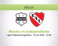 Pronóstico Riestra Independiente (10 noviembre 2025)