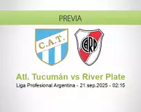 Pronóstico Atl. Tucumán River Plate (20 septiembre 2025)