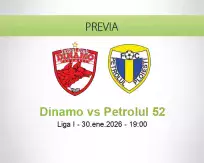 Pronóstico Dinamo Petrolul 52 (30 enero 2026)