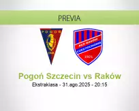 Pronóstico Pogoń Szczecin Raków (31 agosto 2025)