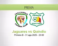 Pronóstico Jaguares Quindío (31 agosto 2025)