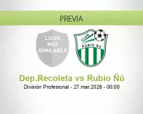 Pronóstico Dep.Recoleta Rubio Ñú (27 marzo 2026)