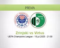 Pronóstico Zrinjski Virtus (15 julio 2025)