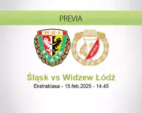 Pronóstico Śląsk Widzew Łódź (15 febrero 2025)