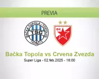 Pronóstico Bačka Topola Crvena Zvezda (02 febrero 2025)