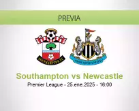 Pronóstico Southampton Newcastle (25 enero 2025)