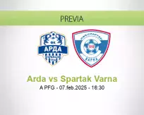 Pronóstico Arda Spartak Varna (07 febrero 2025)